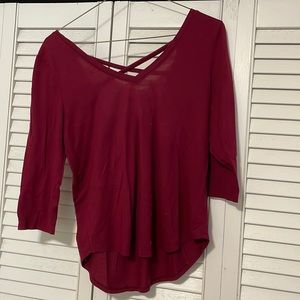 Strappy back long sleeve